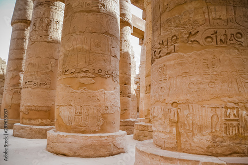 The Karnak Temple Complex, commonly known as Karnak meaning "fortified village", comprises a vast mix of decayed temples, chapels, pylons, and other buildings 