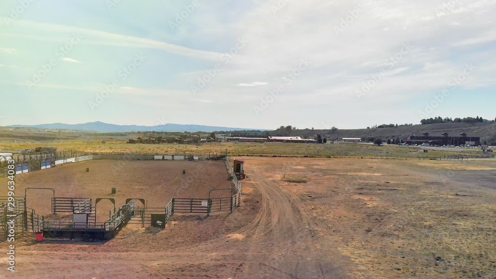 Obraz premium Aerial view of Cody, Wyoming