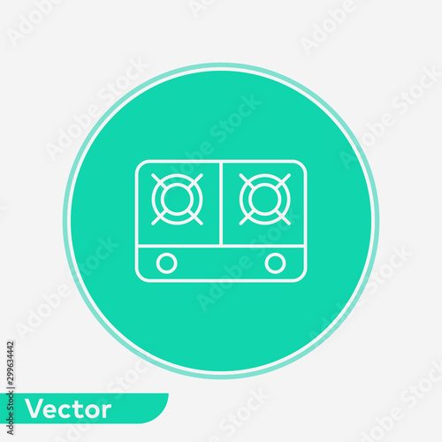 Gas stove vector icon sign symbol © mehsumov