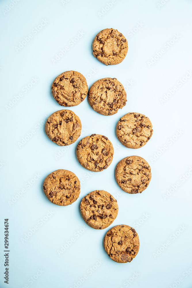 Sweet biscuits. Chocolate cookies. Sweet biscuits. Chocolate cookies.