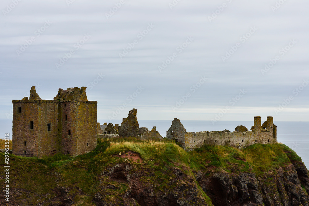Dunnottar Castle landscape in Scotland
