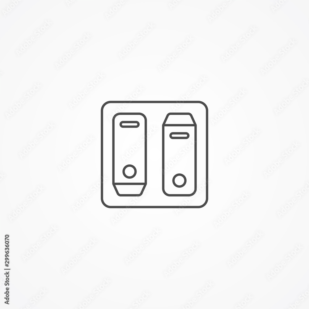 Toggle switch vector icon sign symbol Toggle switch vector icon sign symbol