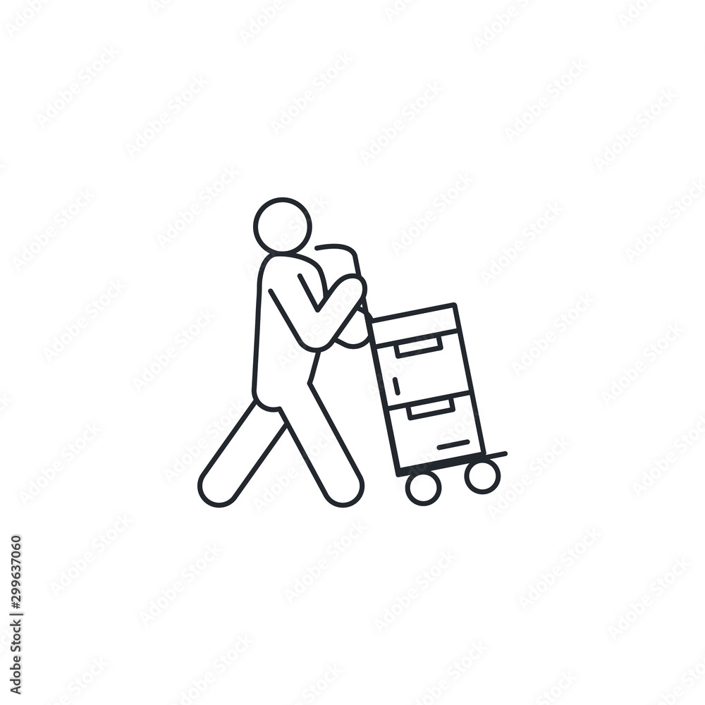 Isolated box and avatar man icon vector design