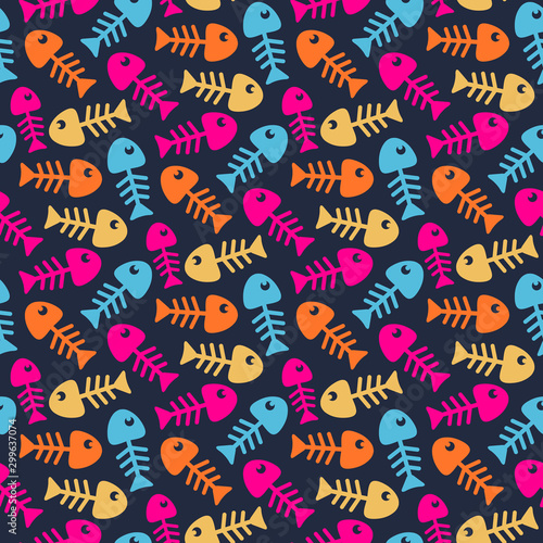 Bright fish bones pattern