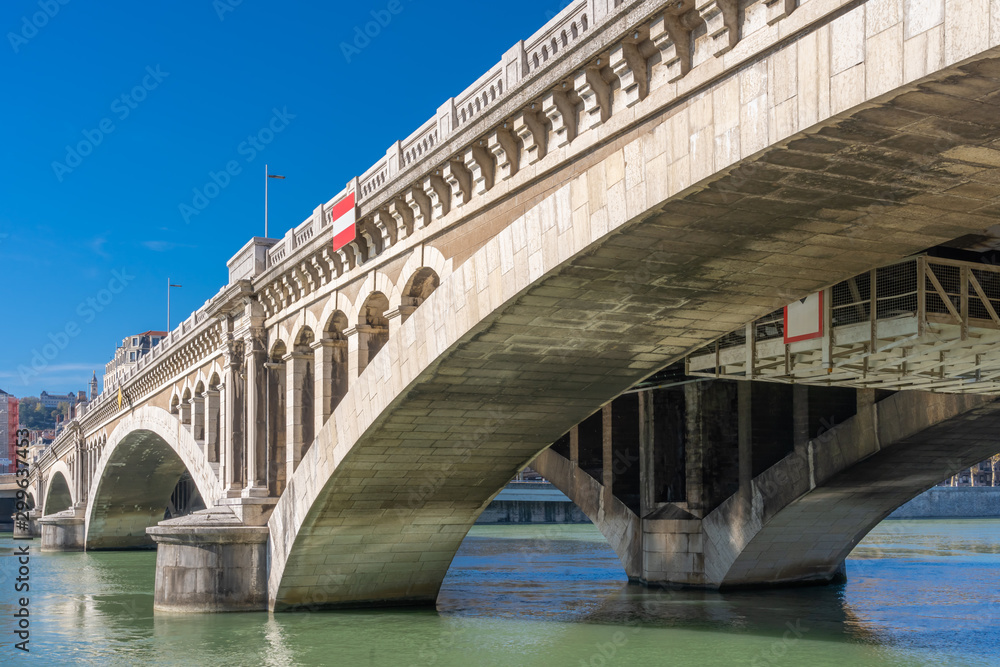 Lyon, France - 10 26 2019: Wilson Bridge