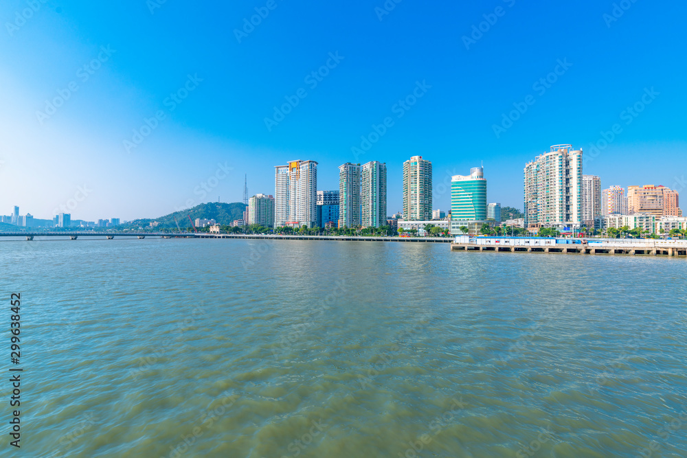 City view of Beaver Island on Couple Road in Zhuhai City, Guangdong Province City view of Beaver Island on Couple Road in Zhuhai City, Guangdong Province