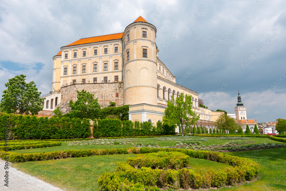 Mikulov Castle in the town of Mikulov in South Moravia, Czech Republic.