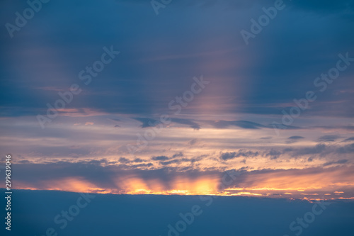 Beautiful orange sunset over the sea. © Dmitrii Potashkin