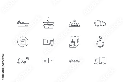 Isolated delivery icon set vector design © djvstock
