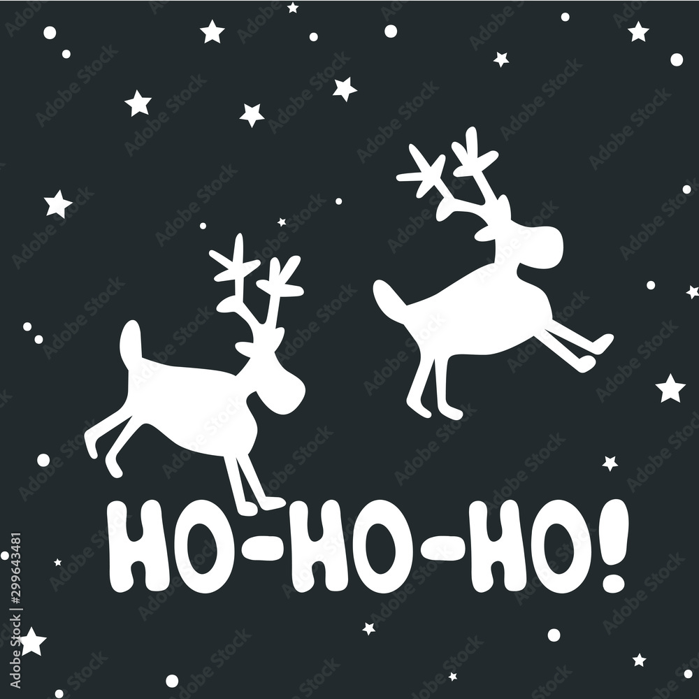 Silhouette deer, cartoon animal, illustration Silhouette deer, cartoon animal, illustration
