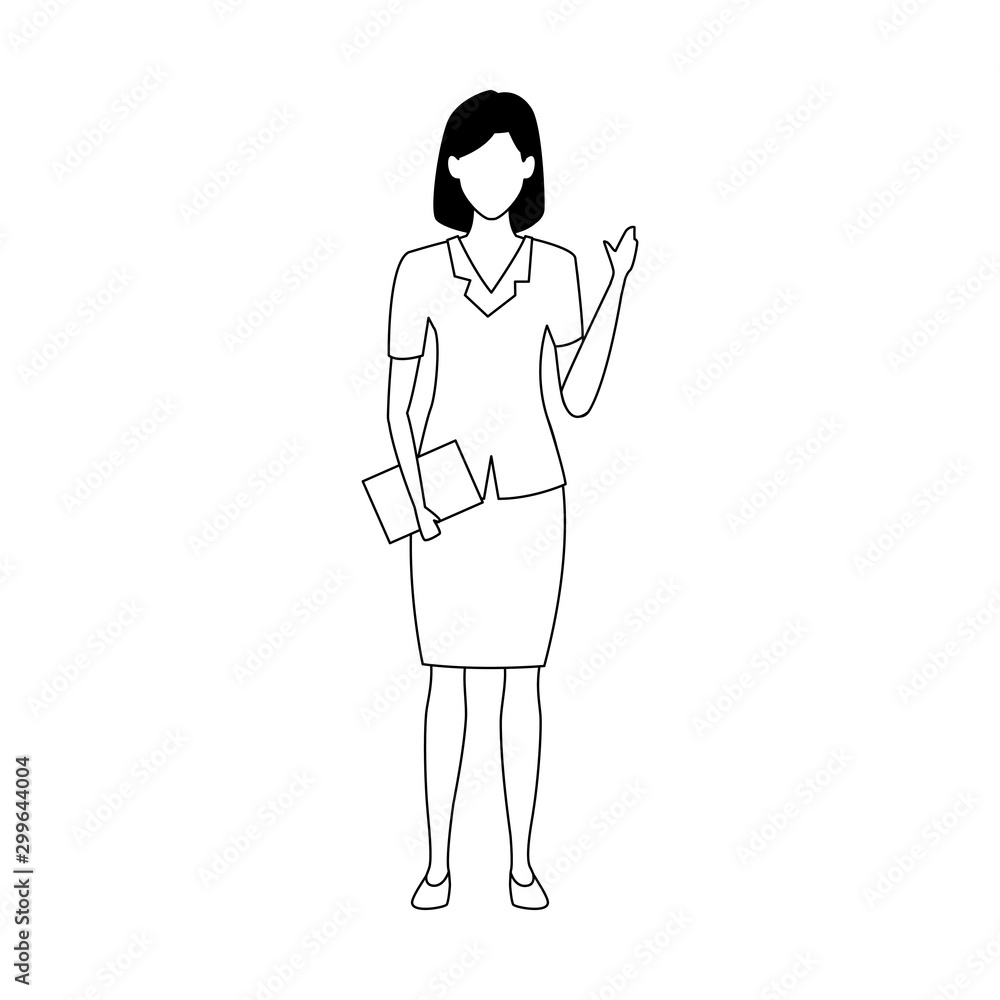 avatar businesswoman icon, flat design avatar businesswoman icon, flat design