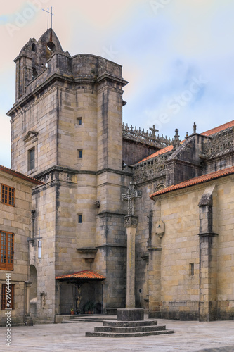 Pontevedra, GALICIA, SPAIN - AUGUST 14, 2019: Basilica Santa Maria a Maior