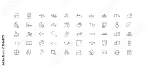 Isolated delivery icon set vector design