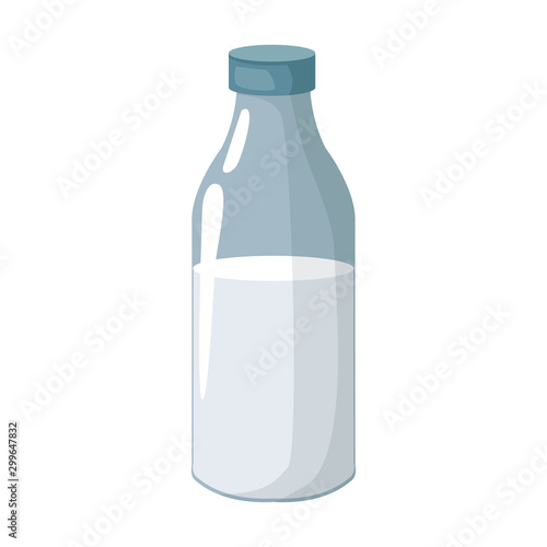 milk bottle icon, colorful design
