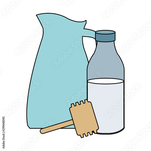 milk bottle and pitcher icon
