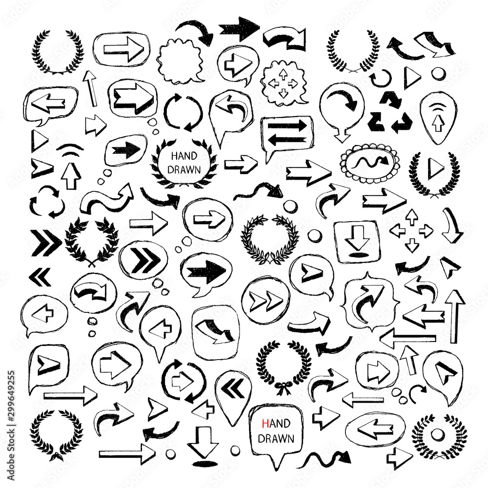 Laurel wreath,Speech bubbles, Arrows,Frames icons set. Laurel wreath,Speech bubbles, Arrows,Frames icons set.