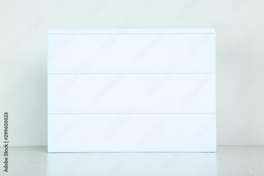 Blank lightbox on grey background Blank lightbox on grey background