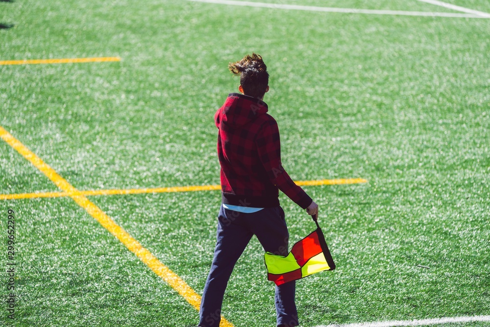 Obraz premium side referee in soccer