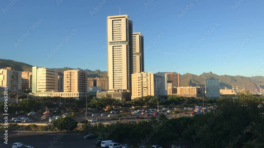 Tenerife Island, Spain, Santa Cruz, landscape of the city Tenerife Island, Spain, Santa Cruz, landscape of the city