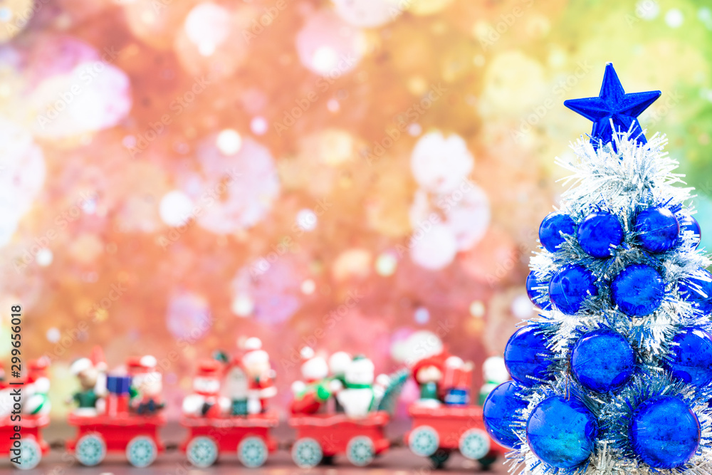 Christmas holiday background concept with toys, decorations, ornaments
