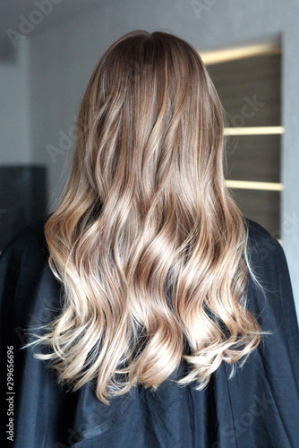 Hairstyle ombre color .Highlight hair