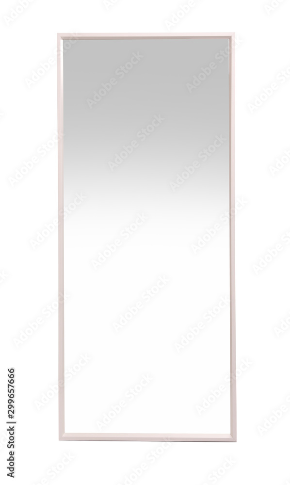 Beautiful large mirror isolated on white. Home decor Beautiful large mirror isolated on white. Home decor