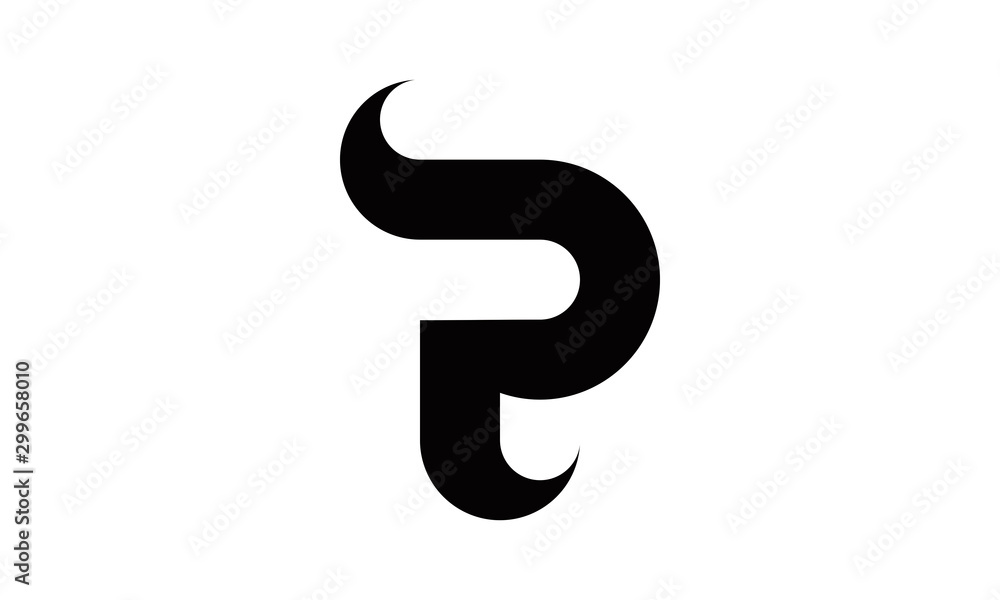 logo alphabet P vector