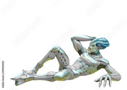 alien warrior is lying