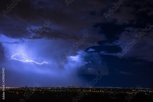 Lightning Strike over Denver Metro Area
