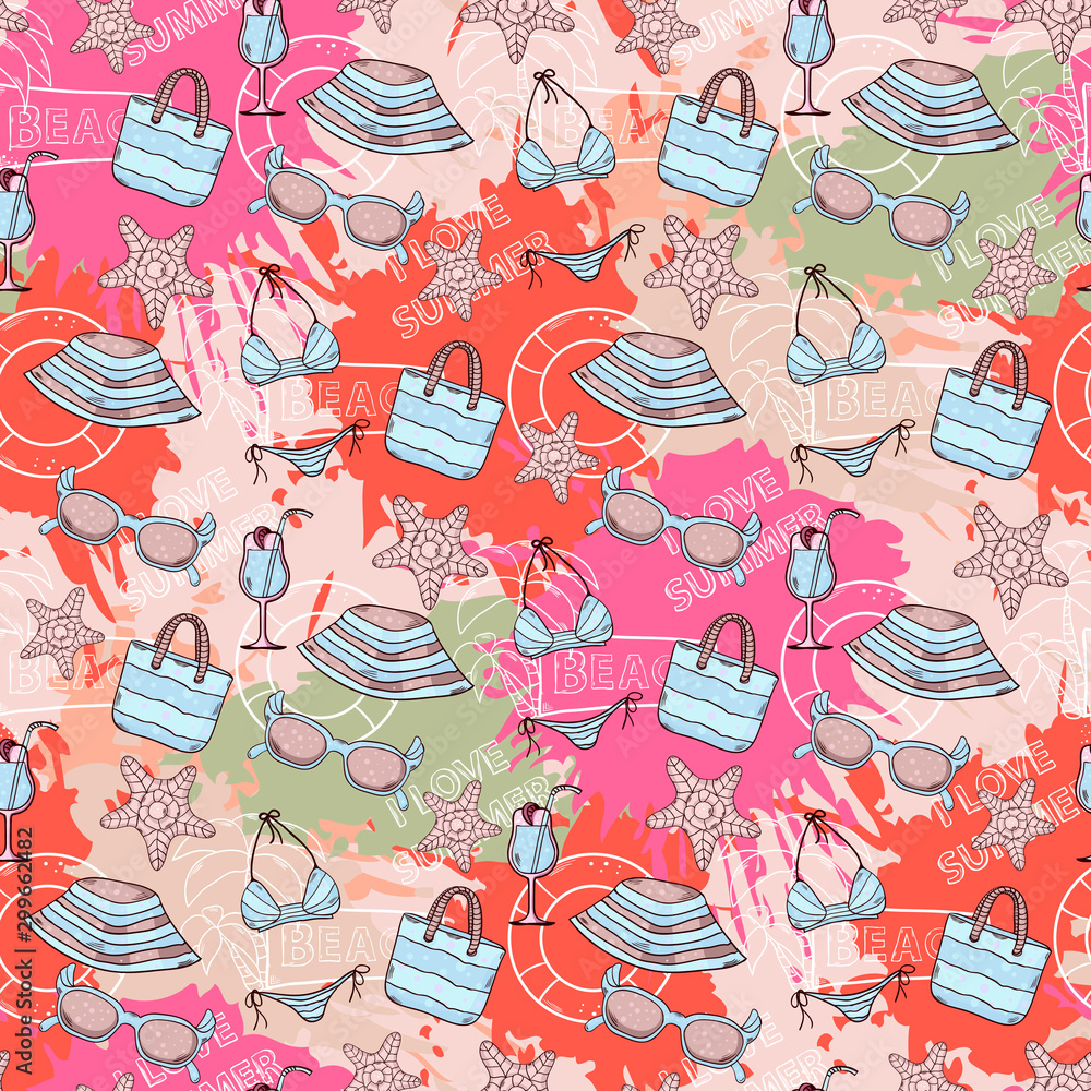 Summer seamless pattern Summer seamless pattern