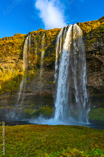 Waterfall view in Iceland, Iceland waterfall