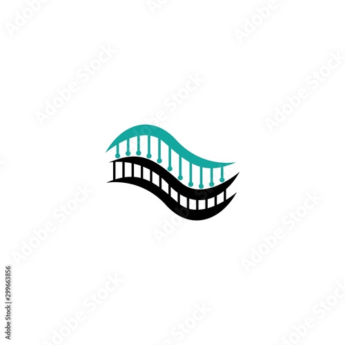 DNA logo template vector icon design