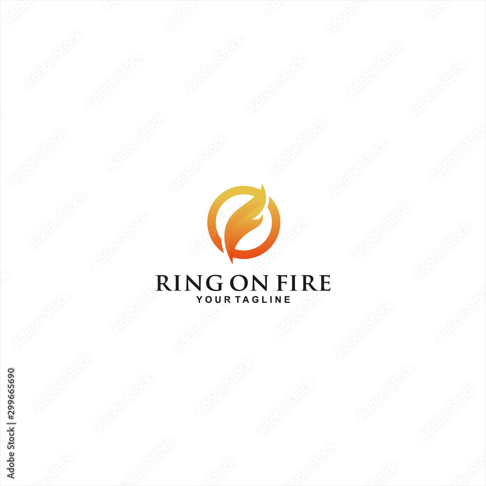 Ring Fire logo template design