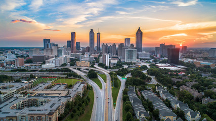 Atlanta, Georgia, USA Skyline Aerial Panorama