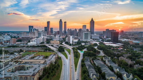 Atlanta, Georgia, USA Skyline Aerial Panorama photo