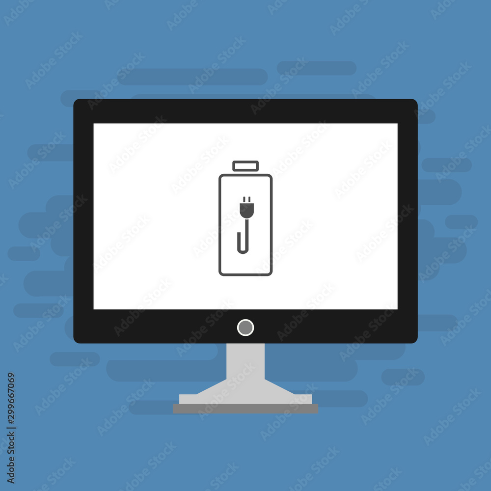 laptop with battery charger icon vector logo laptop with battery charger icon vector logo