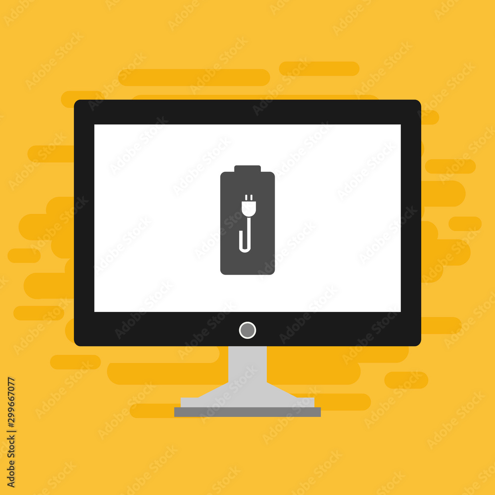 laptop with battery charger icon vector logo laptop with battery charger icon vector logo
