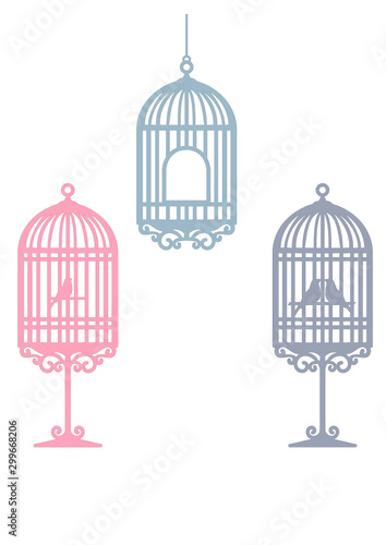 Bird cage set