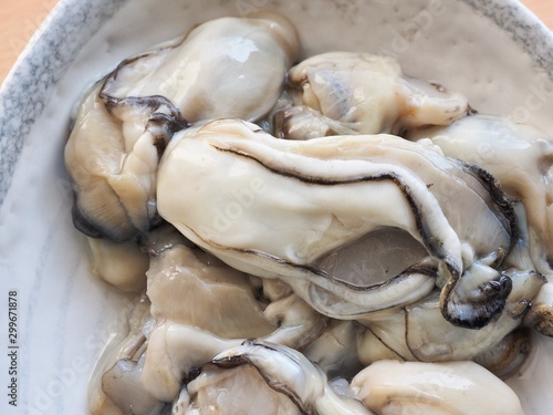 Fresh seafood oysters and oyster sauce