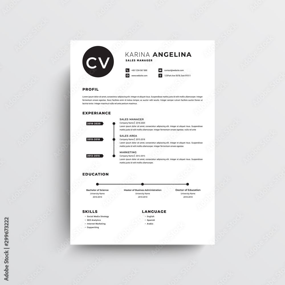 Professional CV resume template design and letterhead , cover letter