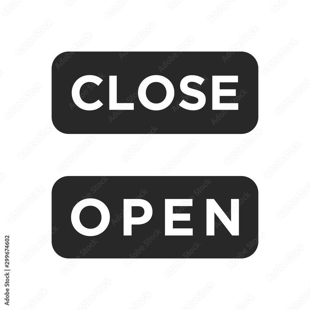 Close and Open icon vector isolated symbol illustration EPS 10 Close and Open icon vector isolated symbol illustration EPS 10