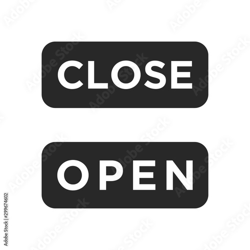 Close and Open icon vector isolated symbol illustration EPS 10