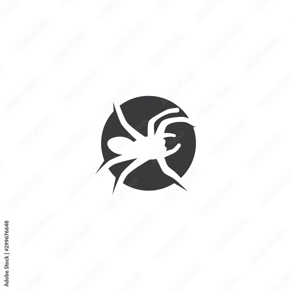 Obraz premium spider ilustration logo vector
