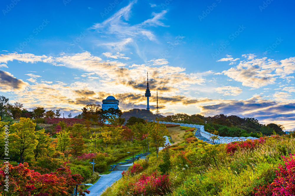 Autumn in Seoul,South Korea and Nunsan Seoul tower.