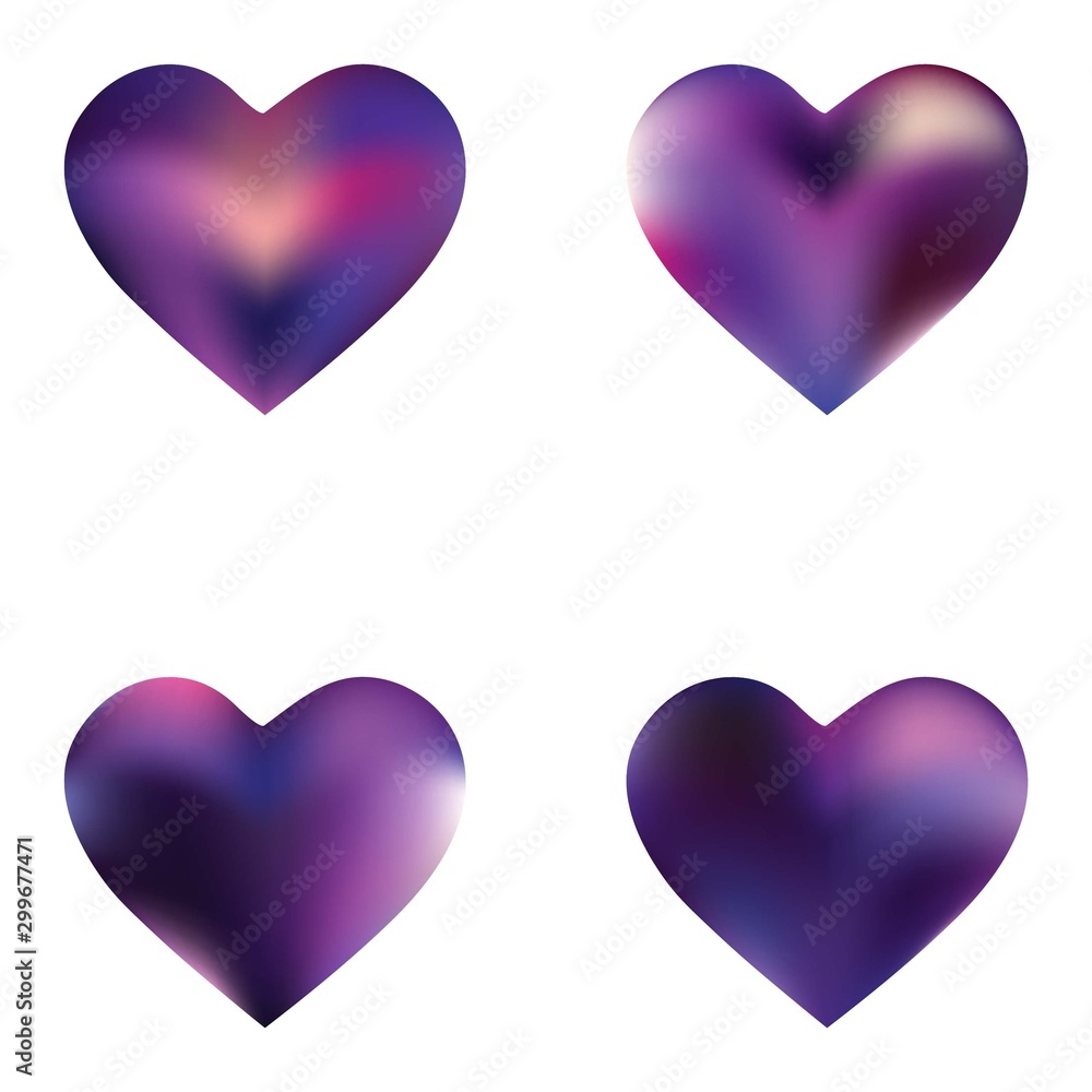 Kit of chromatic backgrounds hearts. Kit of chromatic backgrounds hearts.