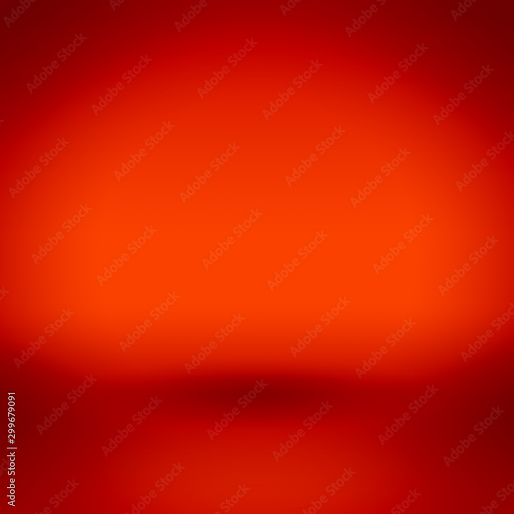 Red empty studio room background for display product.