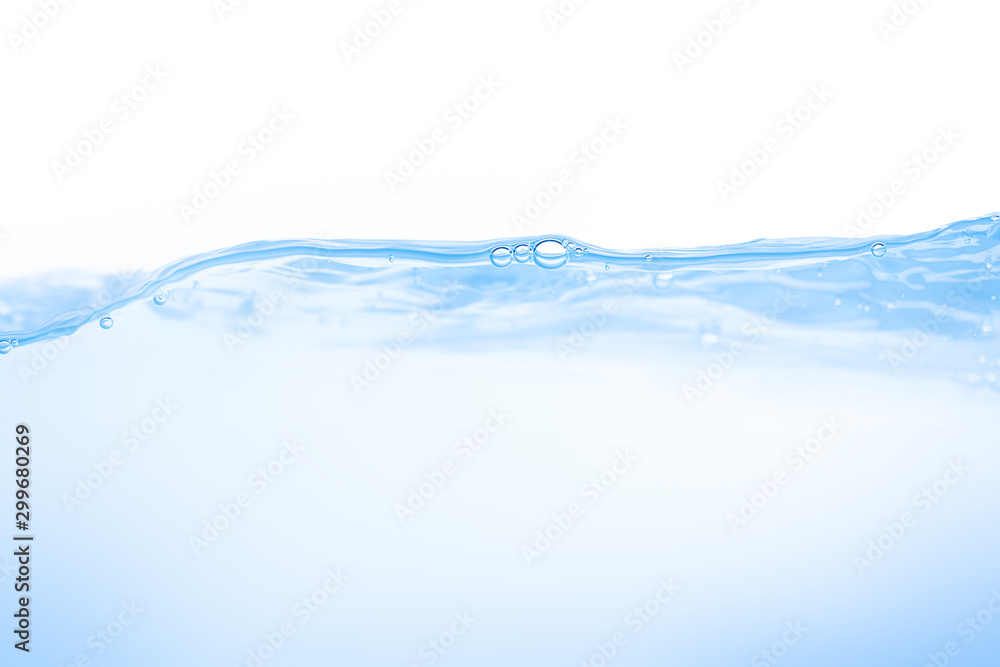 Water splash. Aqua flowing in waves and creating bubbles. Drops on the water surface feel fresh and clean. isolated on white background. Water splash. Aqua flowing in waves and creating bubbles. Drops on the water surface feel fresh and clean. isolated on white background.