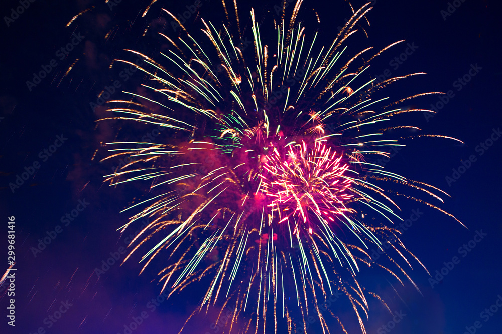 Fireworks in sky twilight Fireworks in sky twilight