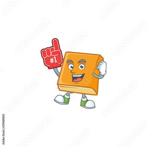 cornbread in the cartoon character foam finger shape