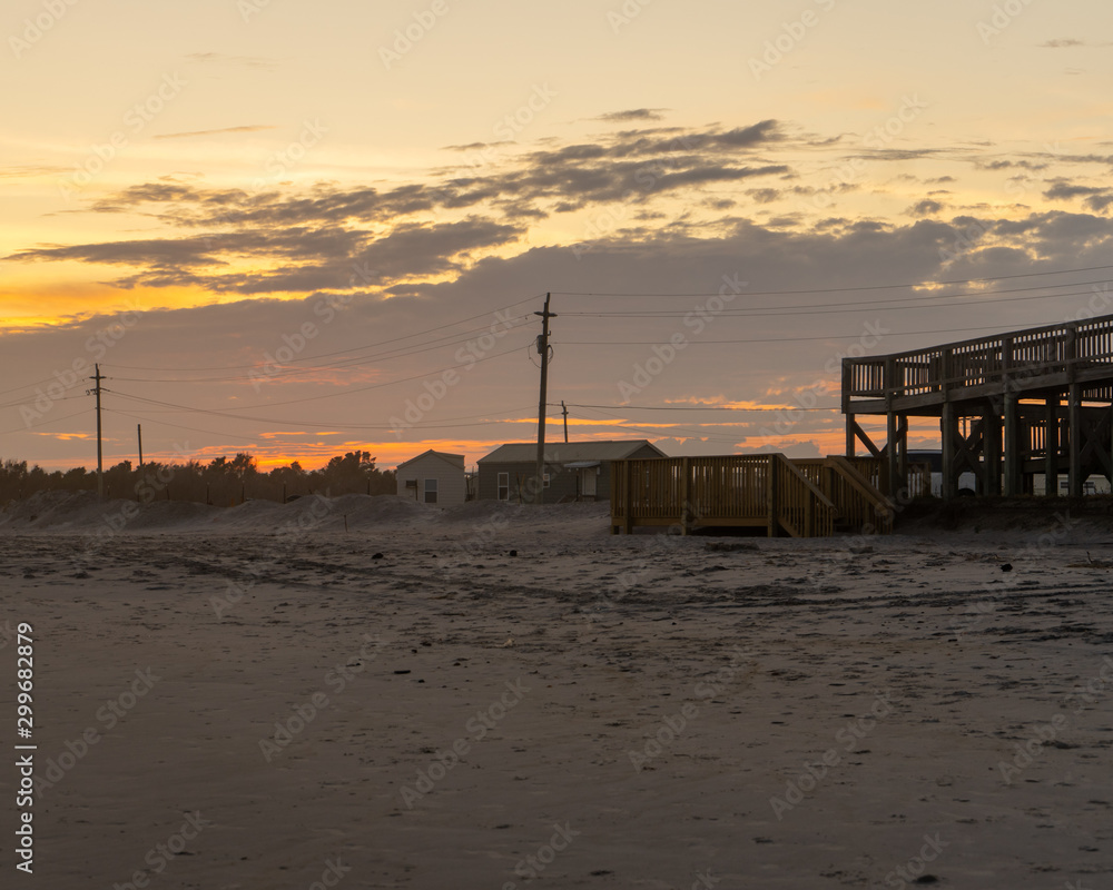 sunset on beach